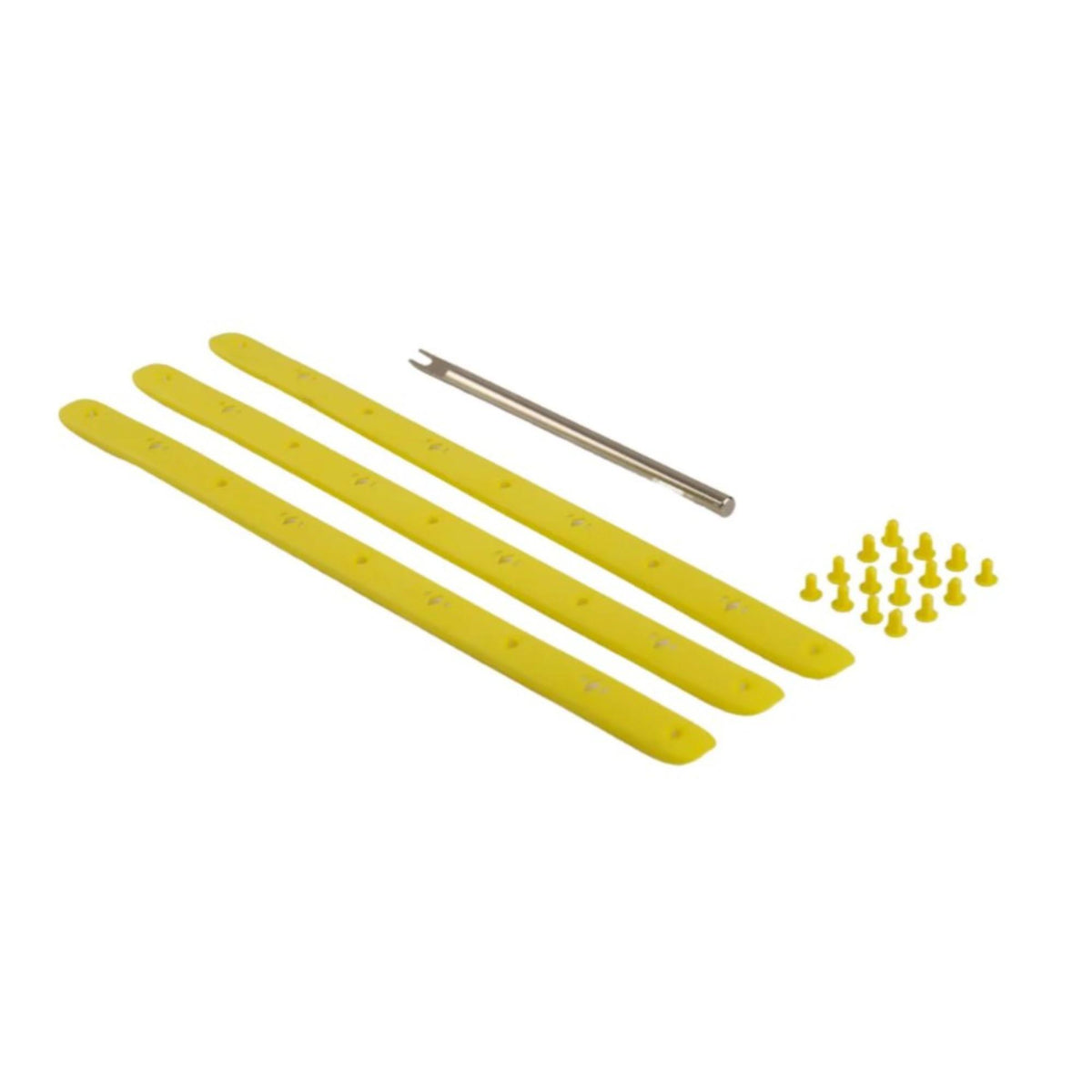 Pickleball paddle bumper guard replacement kit with protective strips, mounting hardware, and installation tool for paddle edge protection.