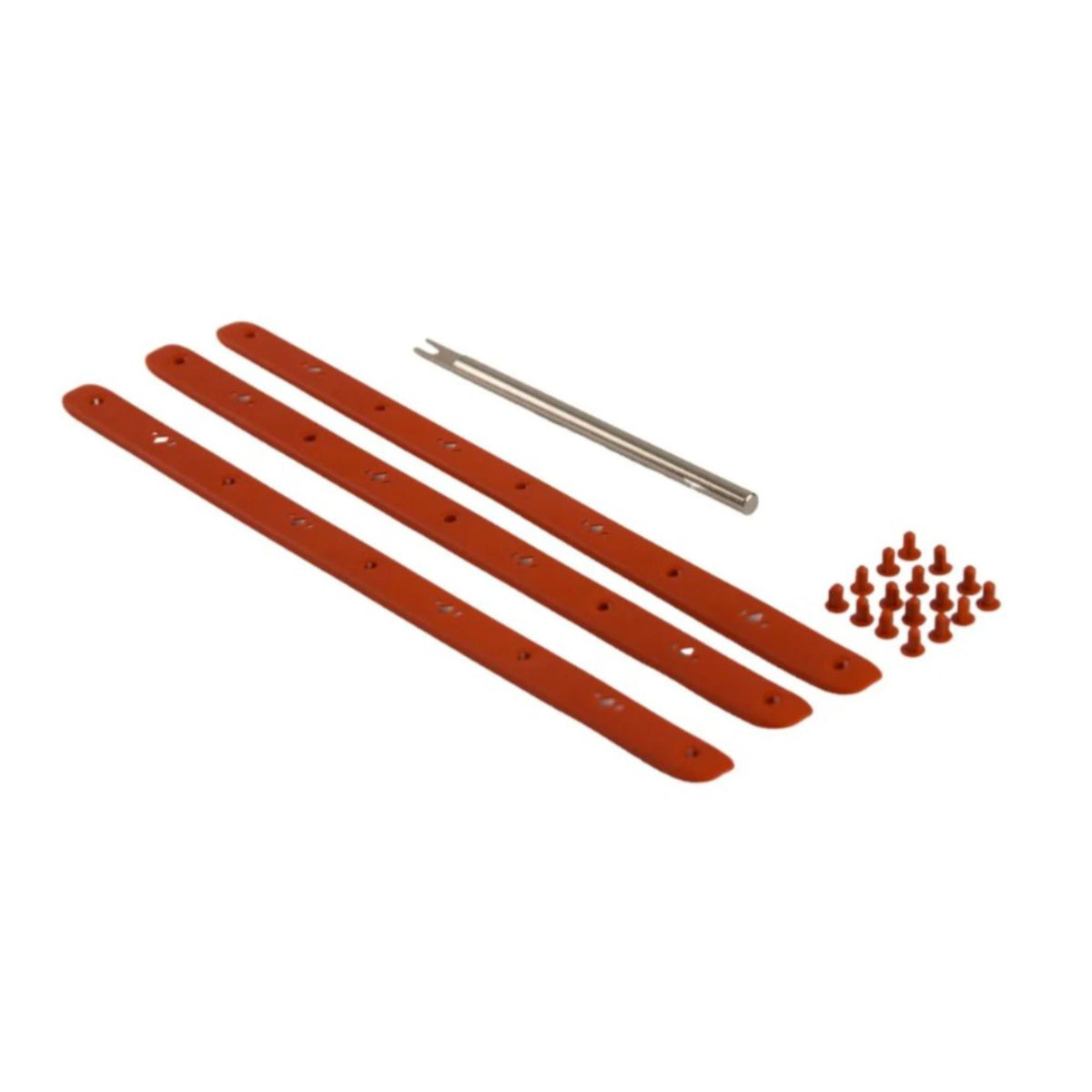Pickleball paddle bumper guard replacement kit with protective strips, mounting hardware, and installation tool for paddle edge protection.