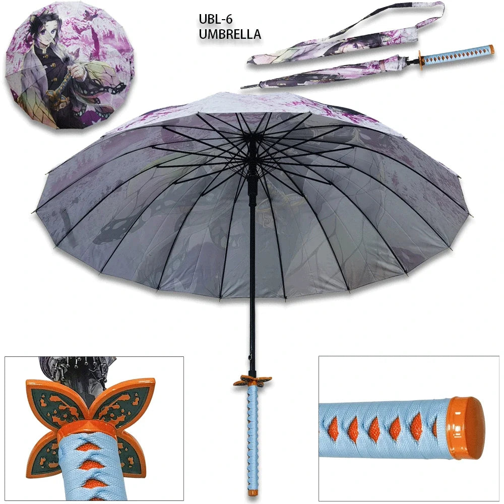 Demon Slayer Shinobu Kocho Automatic Folding Umbrella Collectible