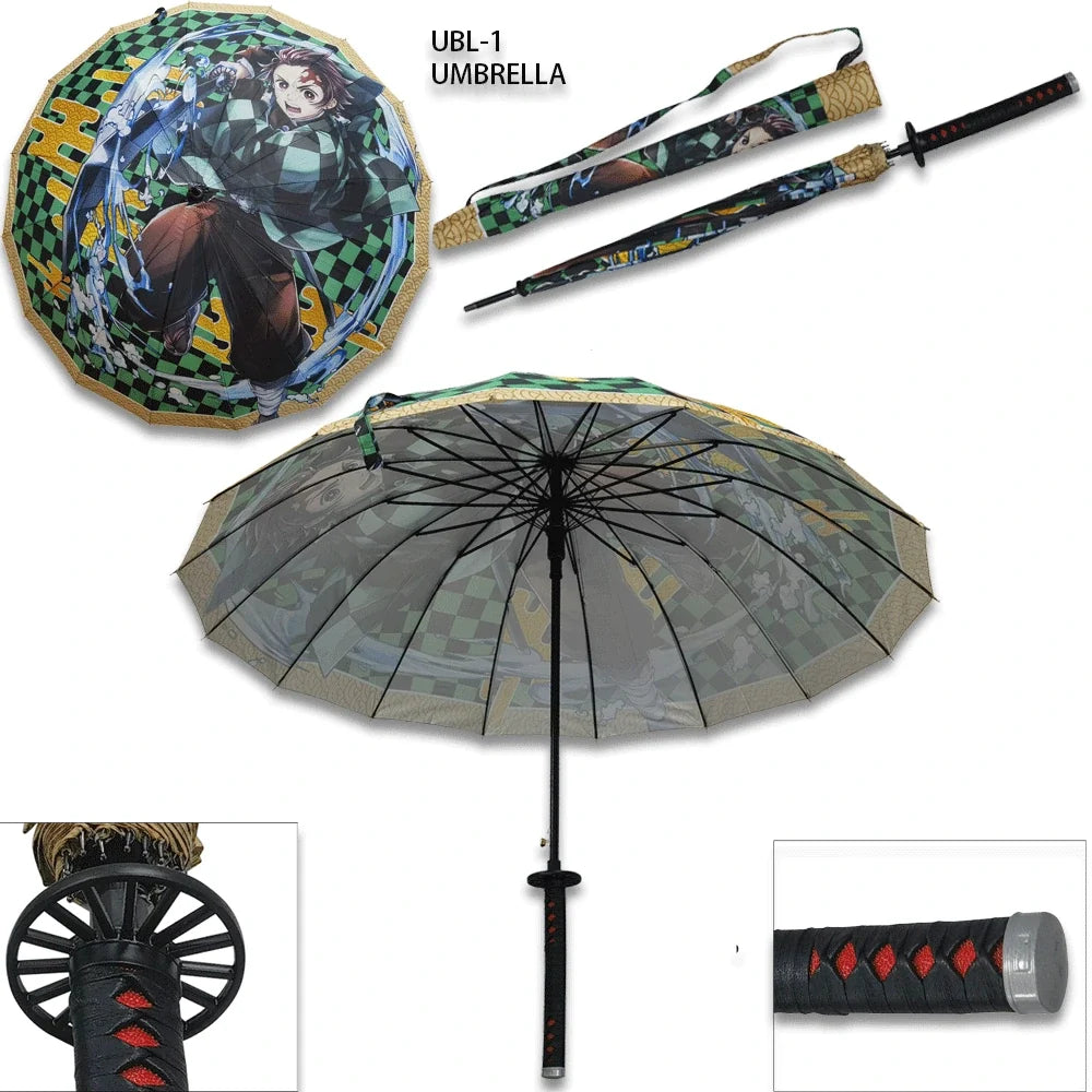 Demon Slayer Tanjiro Kamado Automatic Folding Umbrella Collectible