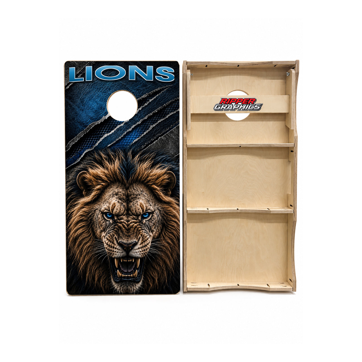 Detroit Lions Inspired Cornhole Design - CH5244 - Great Call Athletics