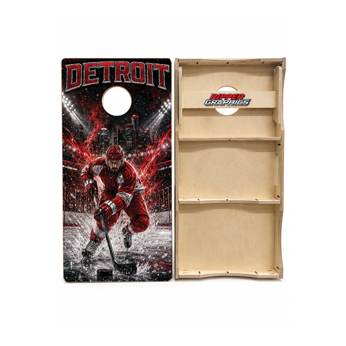 Detroit Red Wings Inspired Cornhole Design - CH5185 - Great Call Athletics