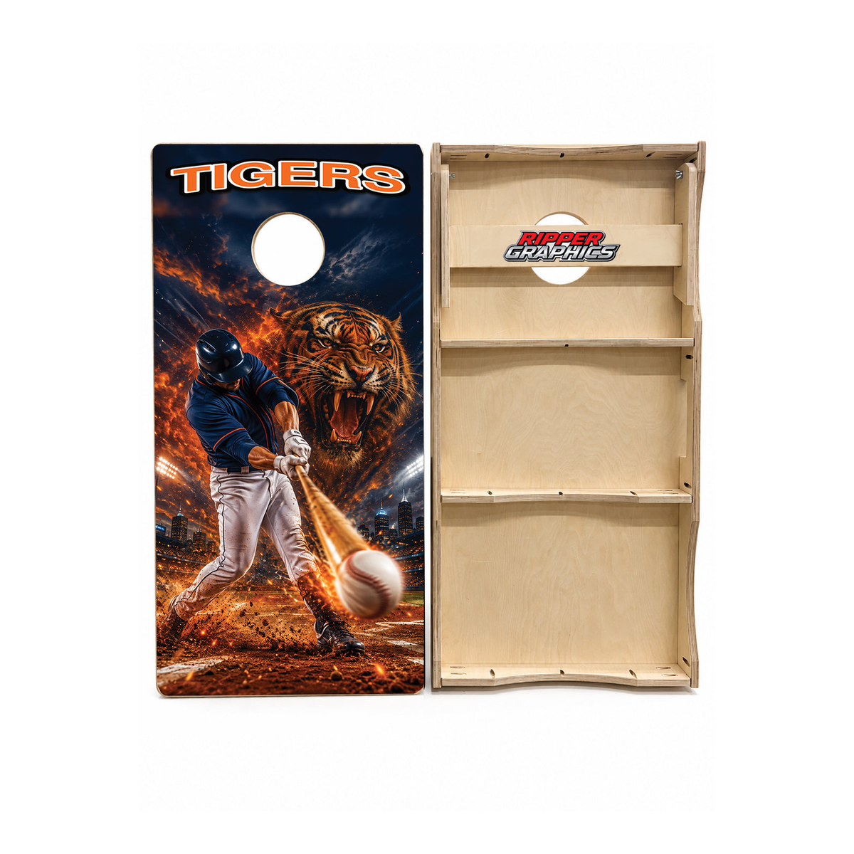 Detroit Tigers Baseball Inspired Cornhole Design - CH5225 - Great Call Athletics