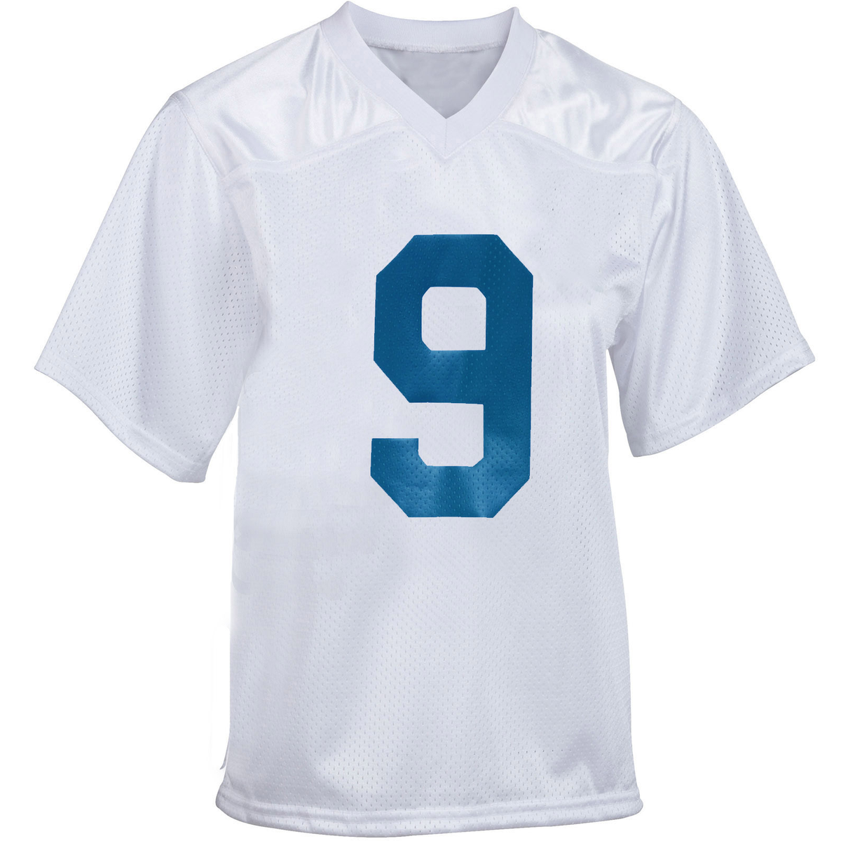Martin Sports Flag Football Jersey, Polyester Mesh Fan Jersey in White Adult 2XL - Front View