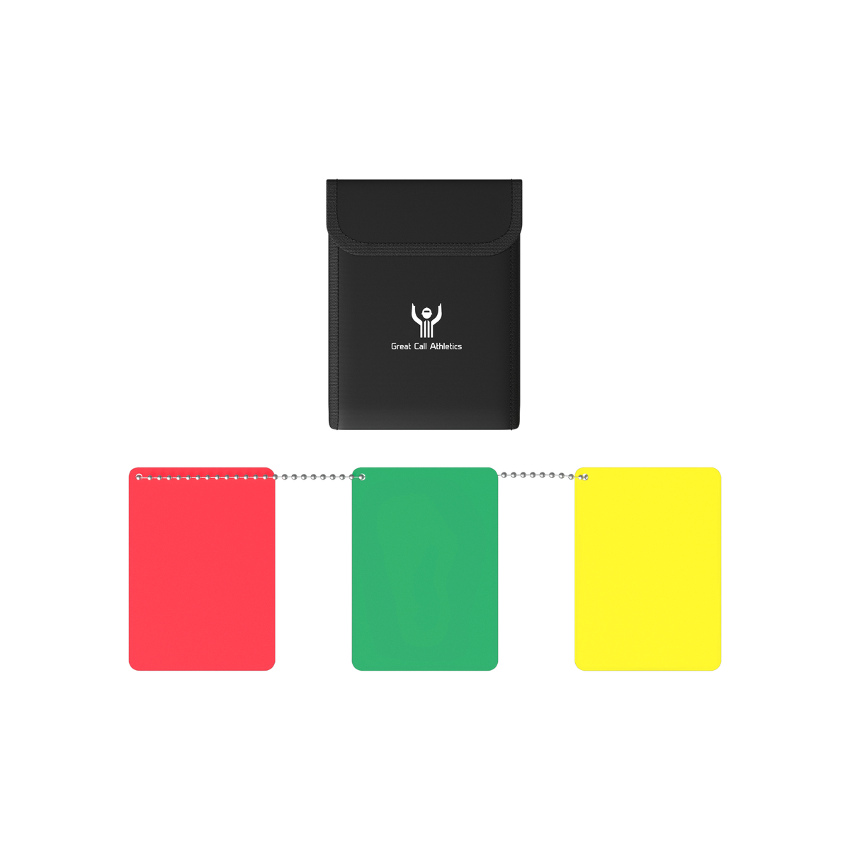 Great Call Athletics Pro Penalty Cards Set w Case Red Yellow Green Delay Warning Ejection