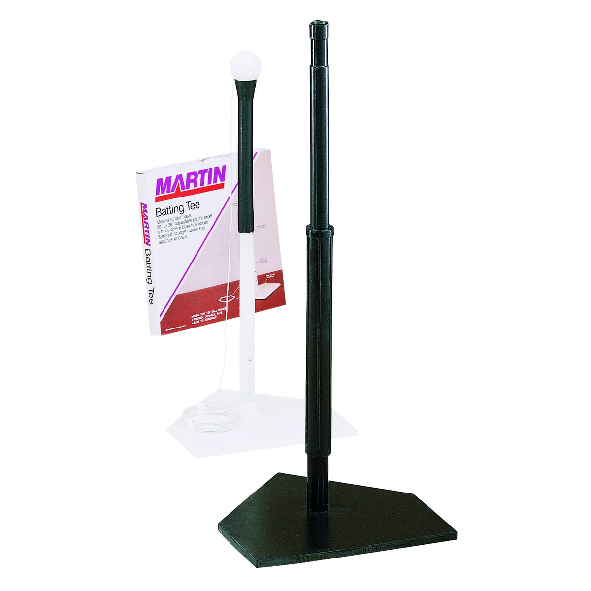 Martin Sports Deluxe Batting Tee, Heavy Rubber, 22 to 47 in - Front View