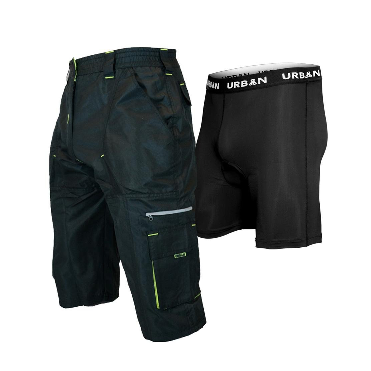 DK Gravel Shorts I — Long Baggy MTB Shorts (1/2 Pants) with 7 Pockets & Side Vents - B131, B132, B133, B134, B135, B136 - Great Call Athletics