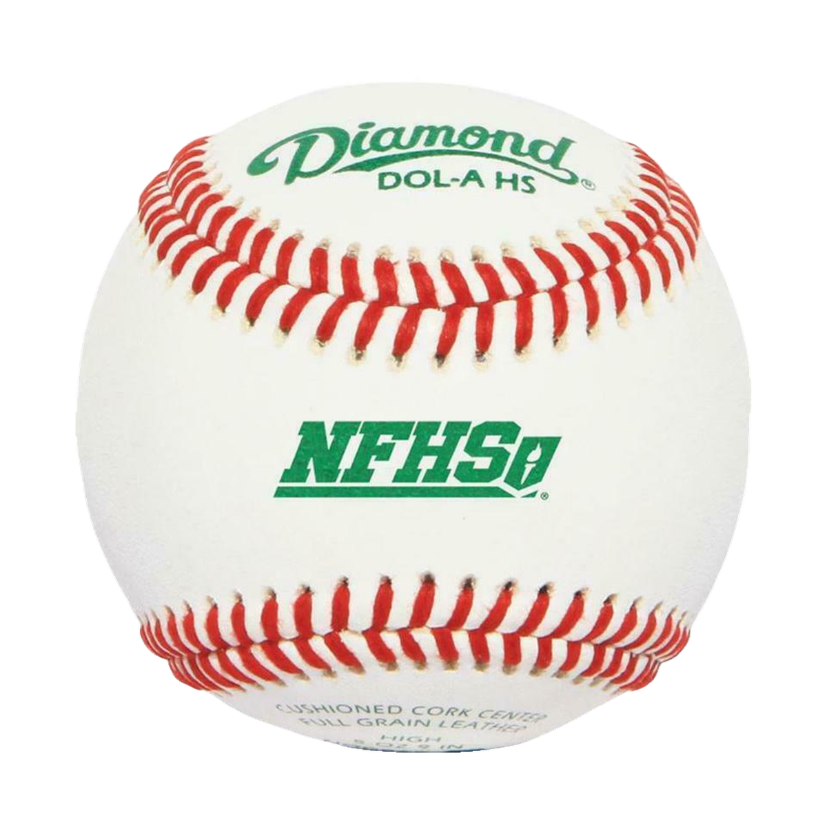 Diamond DOL-A HS NFHS NOCSAE High School Baseballs - Front view