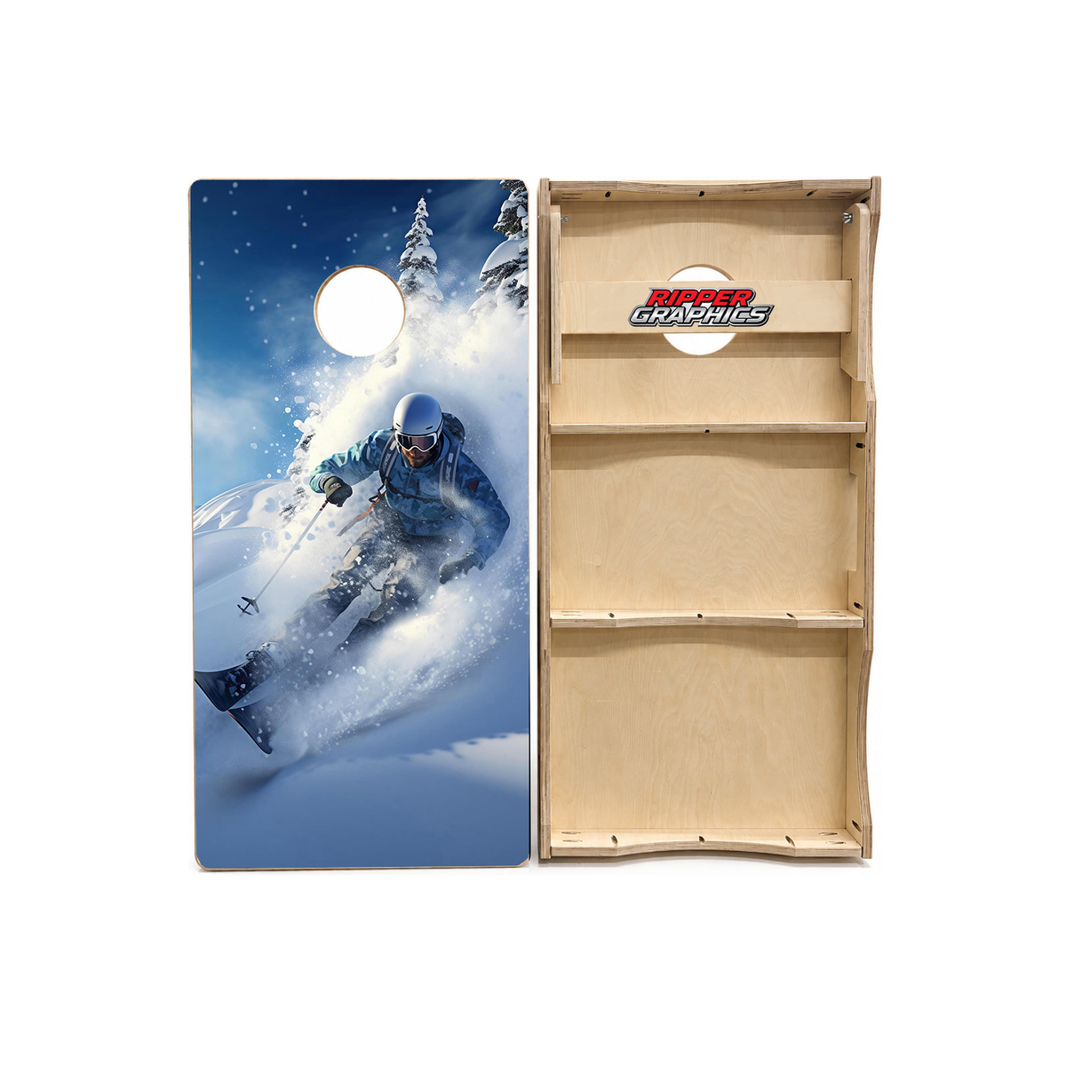 Downhill Skiing Cornhole Design product photo