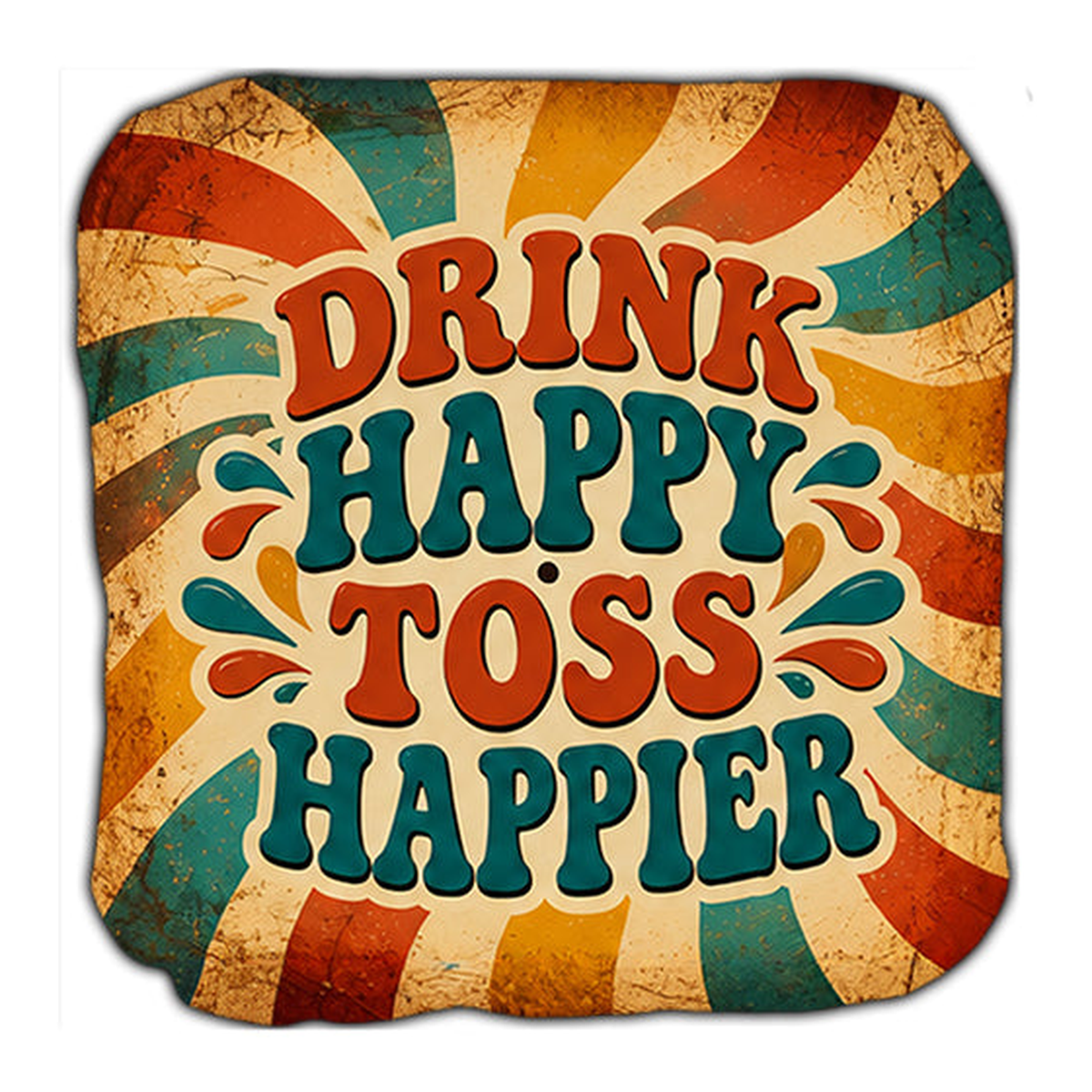Drink Happy Toss Happier Cornhole Bags Set of 4 - Great Call Athletics
