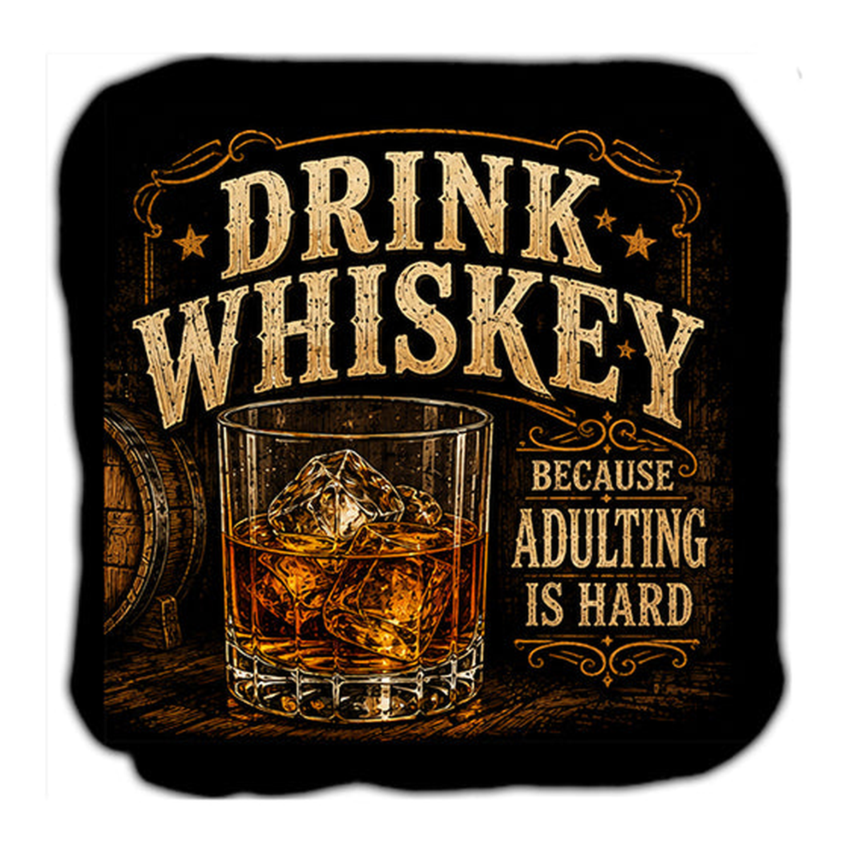 Drink Whiskey Adulting is Hard Cornhole Bags Set of 4 product photo