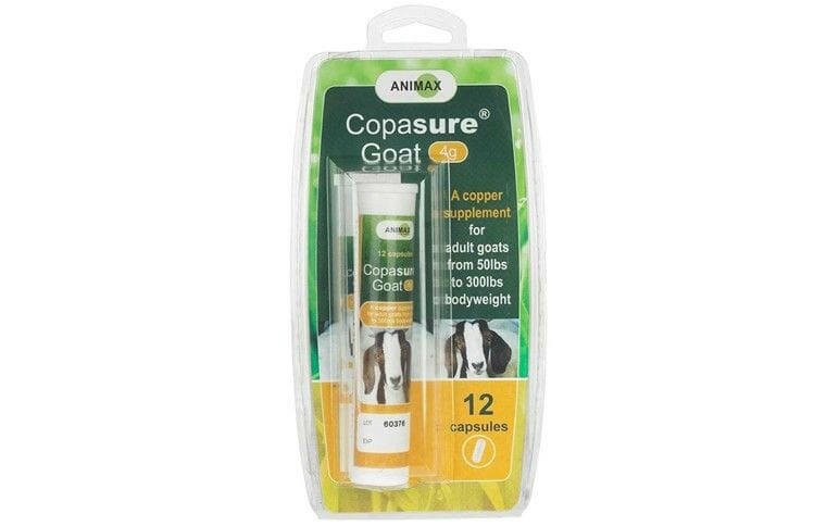 Durvet Copasure Copper Supplement for Adult Goats 4gm (12 Capsules)