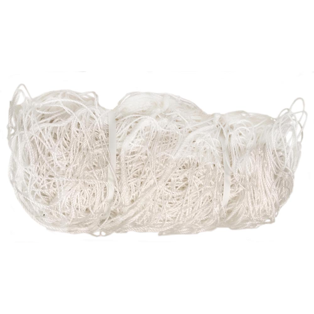Martin Sports Pro Net Soccer Goal Nets, 4mm Braided, Pair in White - Front View