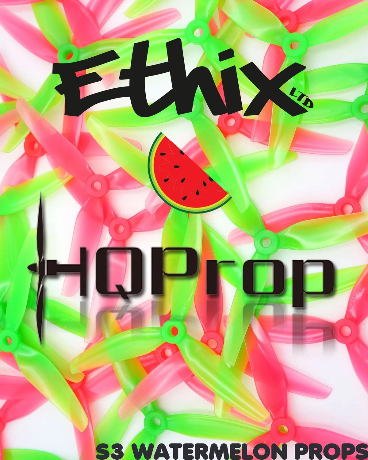 HQProp - Ethix S3 Prop Watermelon (2CW+2CCW)-Poly Carbonate - View 4