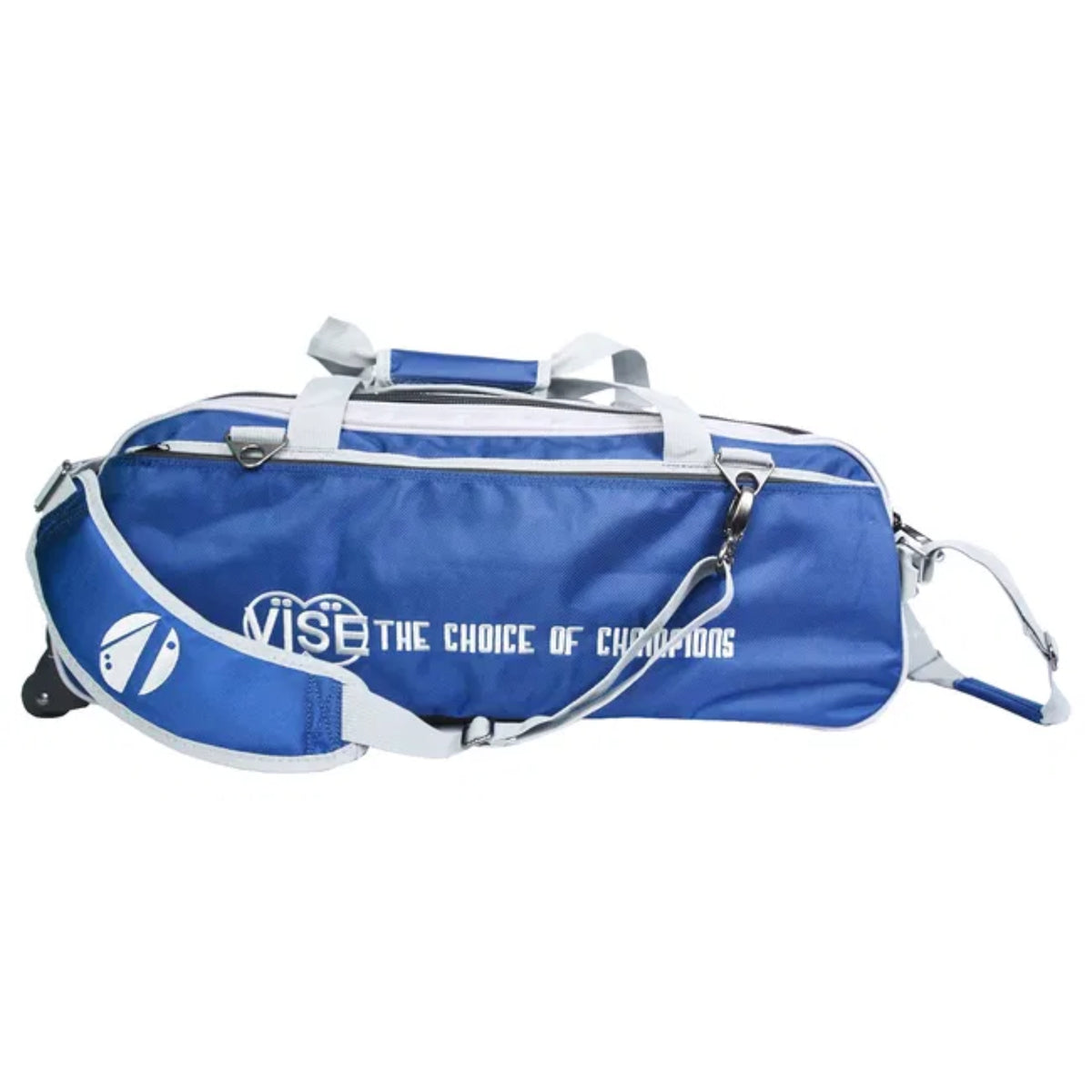Vise 3 Ball Clear Top Roller Tote Bowling Bag