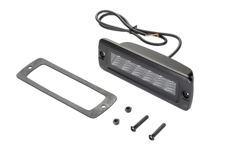 Hella Universal Black Magic 6 L.E.D. Flush Mount Mini Light Bar - Flood Beam - View 2