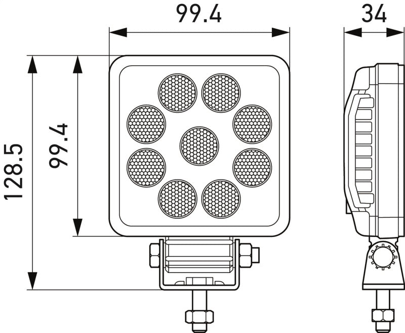 Hella ValueFit LED Work Light PS1000 LED MV CR LT - View 9