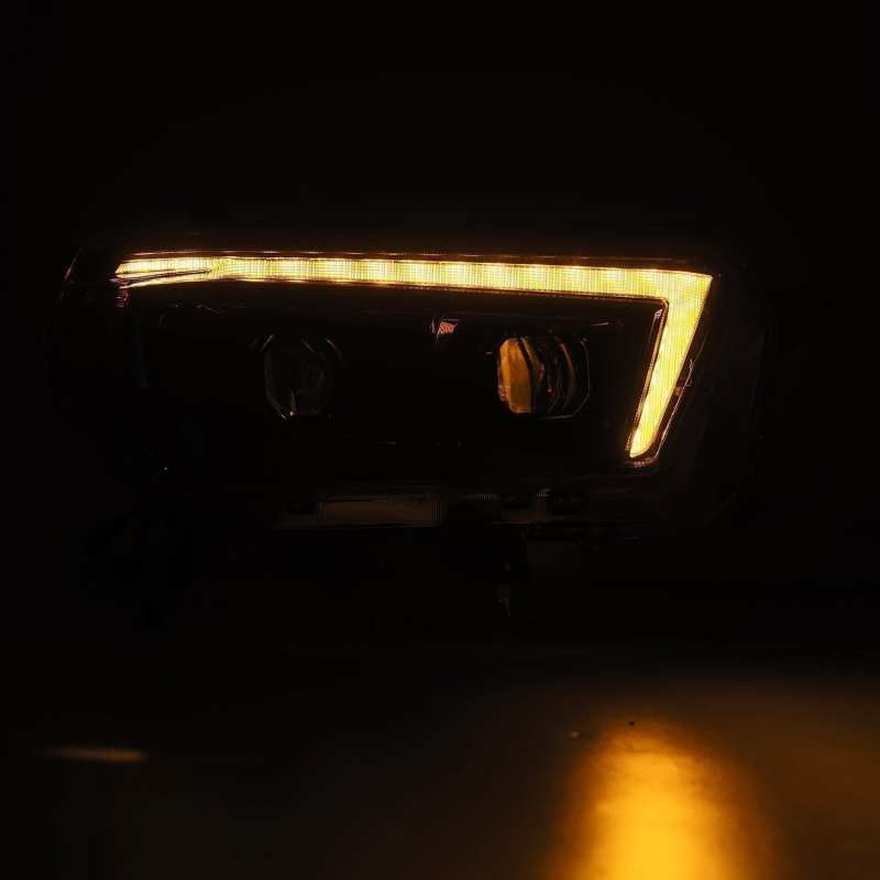 AlphaRex 10-13 Toyota 4Runner PRO-Series Proj Headlights Plank Style Alpha Blk w/Seq Signal/DRL - View 8