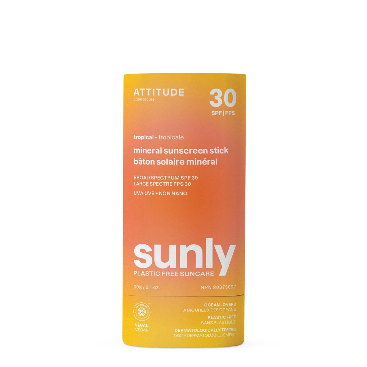 Attitude Tropical Sunscreen Stick, 2.1 oz