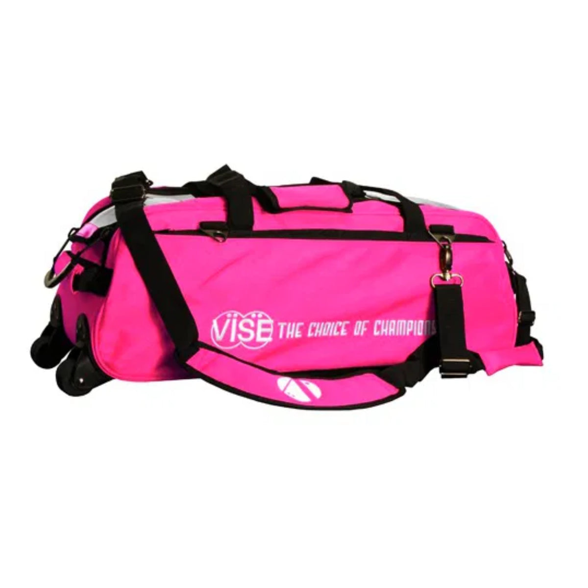 Vise 3 Ball Clear Top Roller Tote Bowling Bag