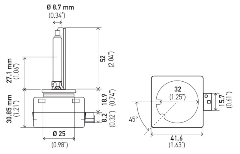 Hella Xenon D1S Bulb PK32d-2 85V 35W 5000k - View 6