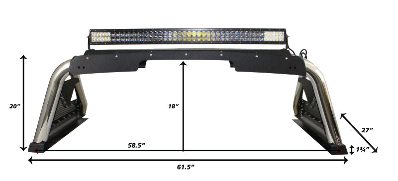 Go Rhino 15-20 Chevrolet Colorado Sport Bar 2.0 (Mid Size) - Tex Blk - View 3