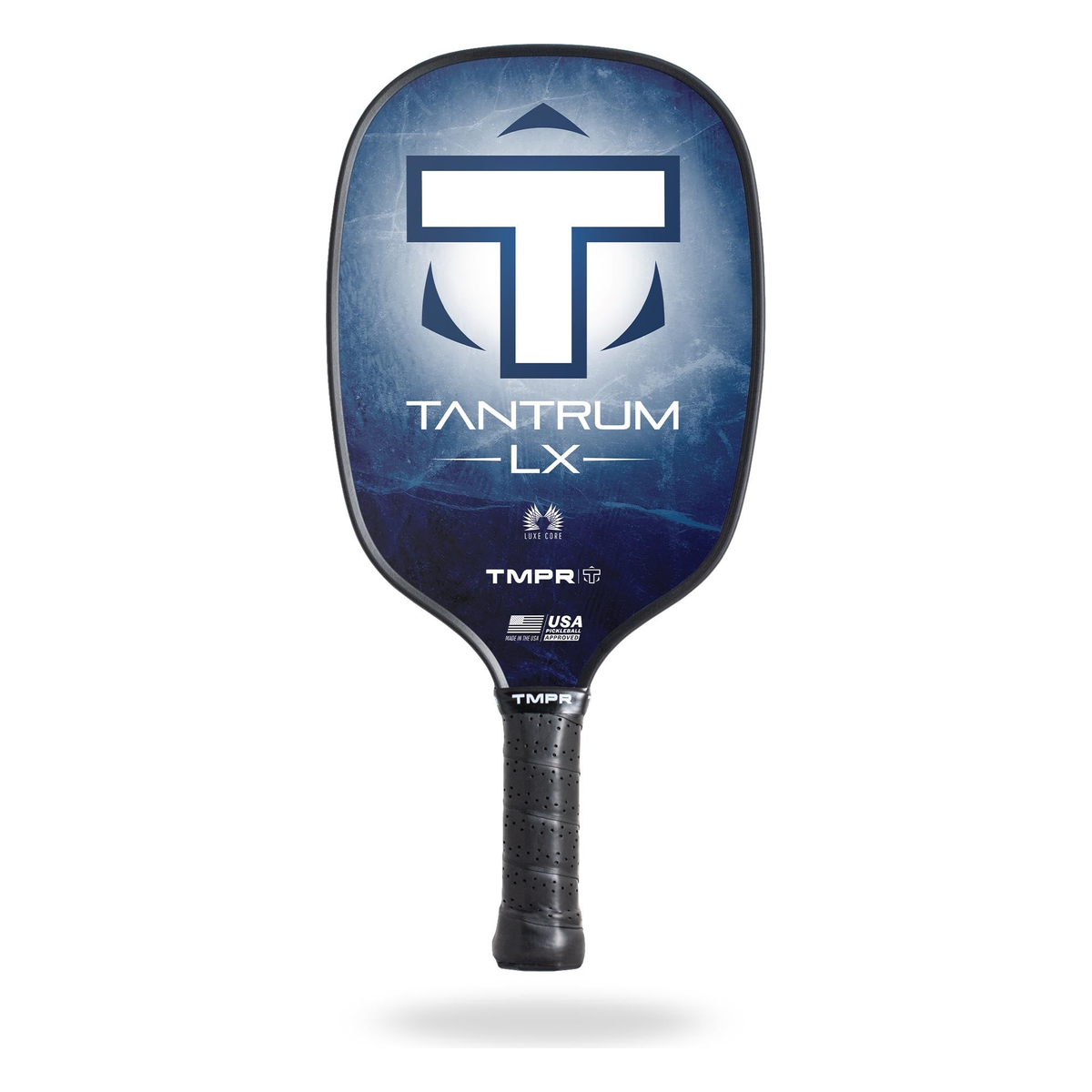 TMPR Tantrum LX Pickleball Paddle in Indigo Ice Black Trim - Front View