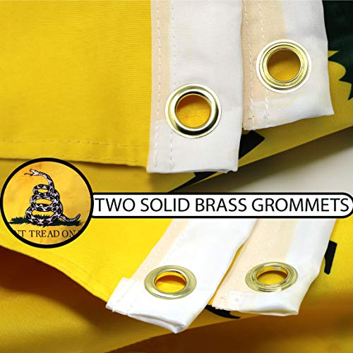 Gadsden (Dont Tread On Me) Flag 150D Printed Polyester 3x5 Ft - Double Sided 3ply - View 2