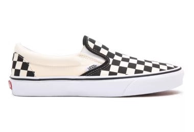 Vans Classic Slip-On Men's Sneakers — Black/White Checkerboard Canvas Low-Top
