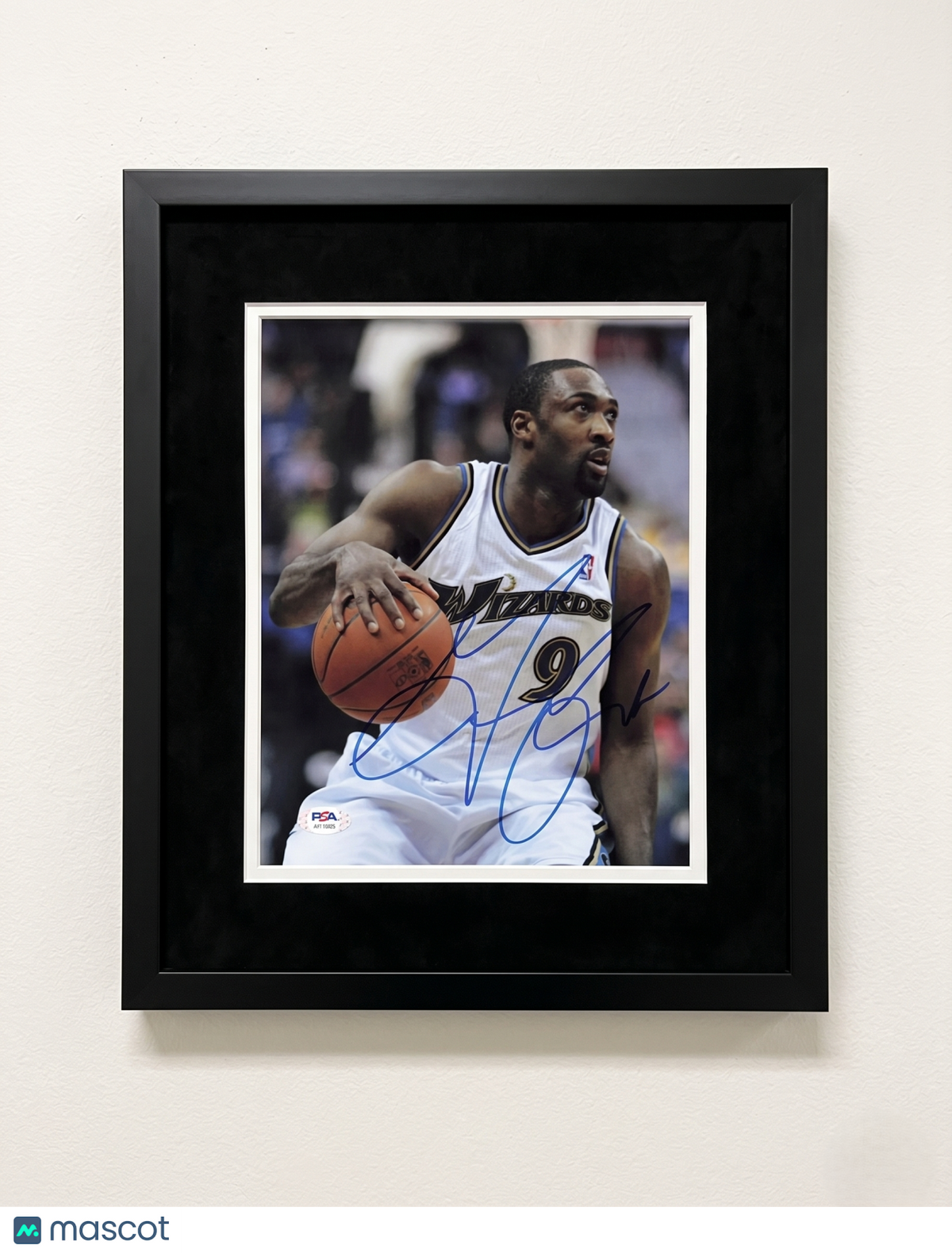 Gilbert Arenas Washington Wizards Signed 8x10  Custom Framed Photo PSA