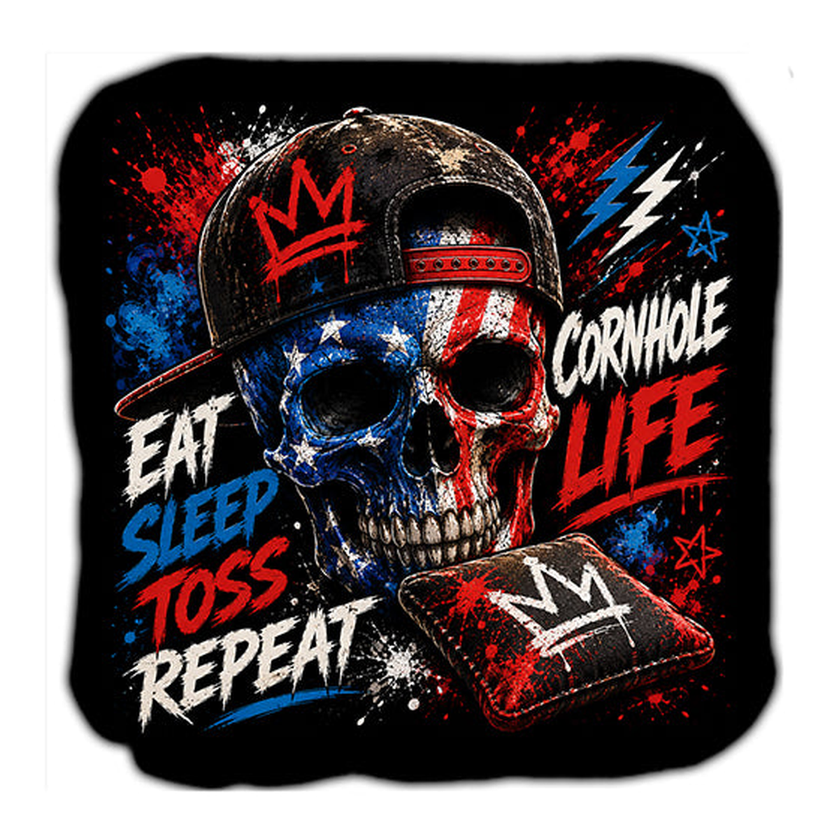 Eat Sleep Toss Repeat Cornhole Bags Set of 4 product photo