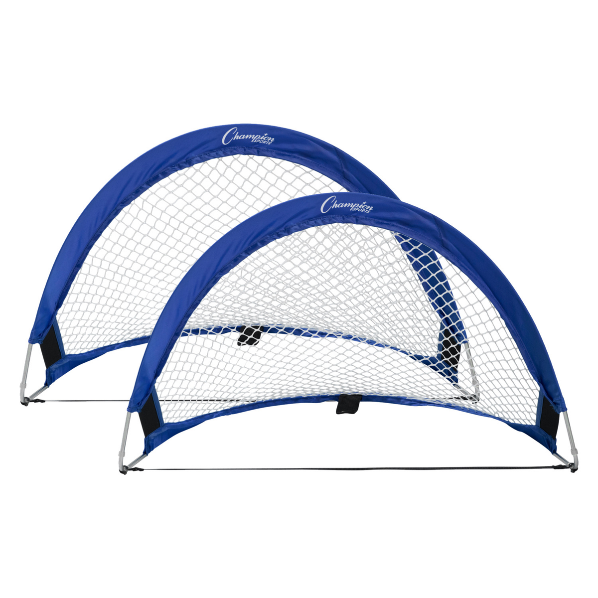 Champion Sports Extreme Soccer Pop-Up Half Moon Goals, Pair - Front View