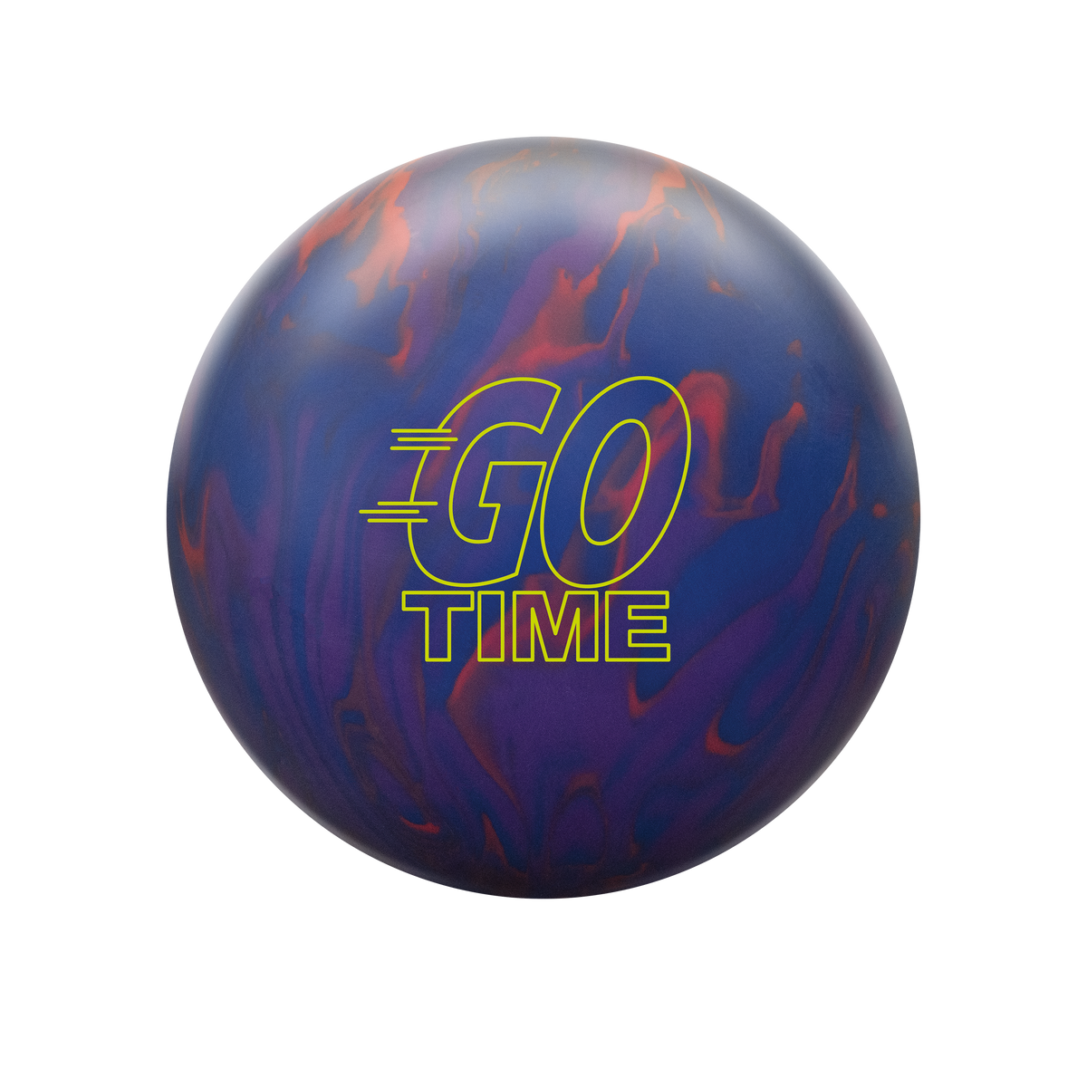 Ebonite Go Time Bowling Ball in Red Blue Purple - front view