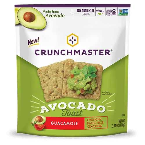 Crunchmaster Guacamole Avocado Toast Crackers, 3.54 oz (Case of 12)
