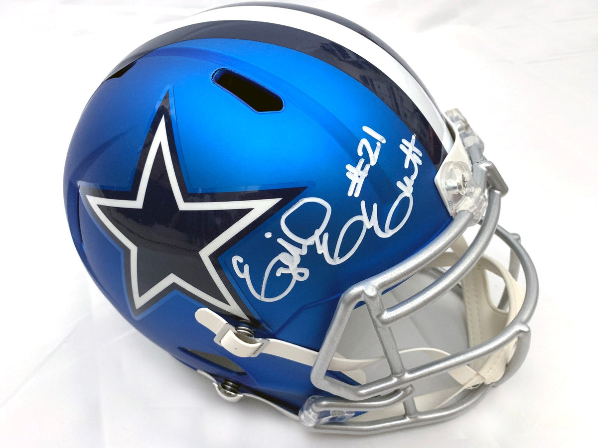 Ezekiel Elliott Autographed Dallas Cowboys Riddell Blaze Speed Replica Helmet Beckett Witness