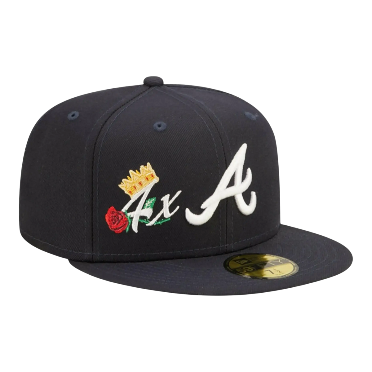 New Era Atlanta Braves Crown Champs WS Men's Fitted Hat — Navy