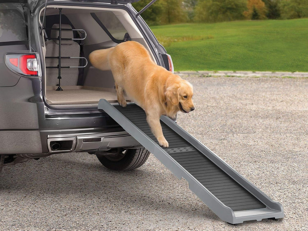 Foldable Pet Ramp with Textured Walking Surface and Carrying Handles - View 3