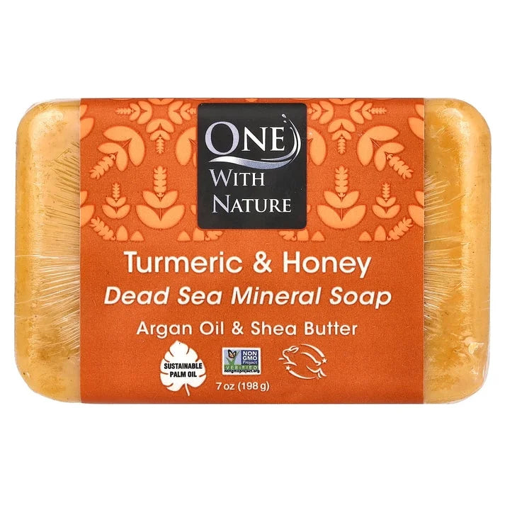 One With Nature Turmeric & Honey Bar Soap, 7 oz