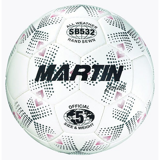 Martin Sports Zenith Pro Model Soccer Ball, Porvair Leather in Size 5 - Front View