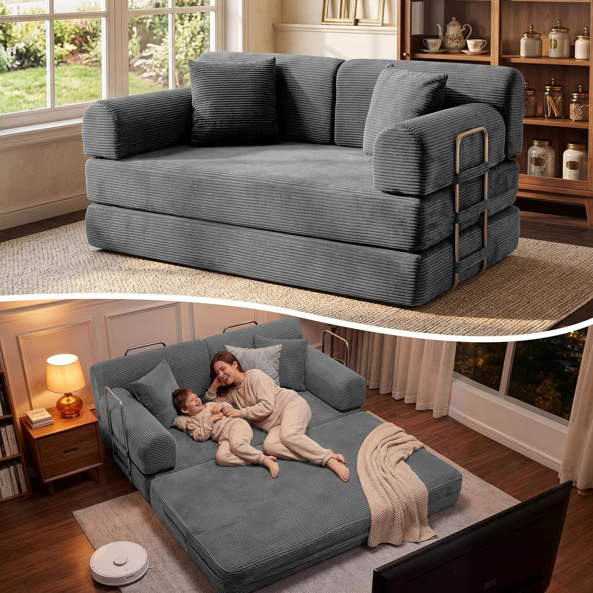 Convertible Loveseat Sofa Bed with Modular Layout - View 25