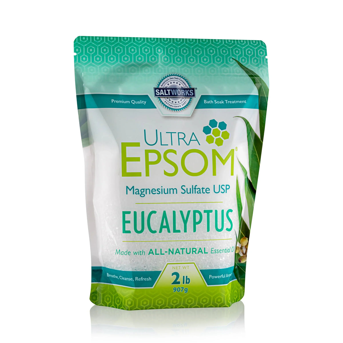Saltworks Ultra Eucalyptus Epsom Salt, 2 lb