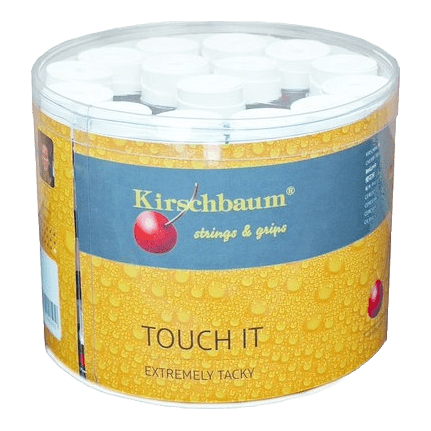 Kirschbaum Touch It Tennis Overgrip, 60-Pack in White - Front View