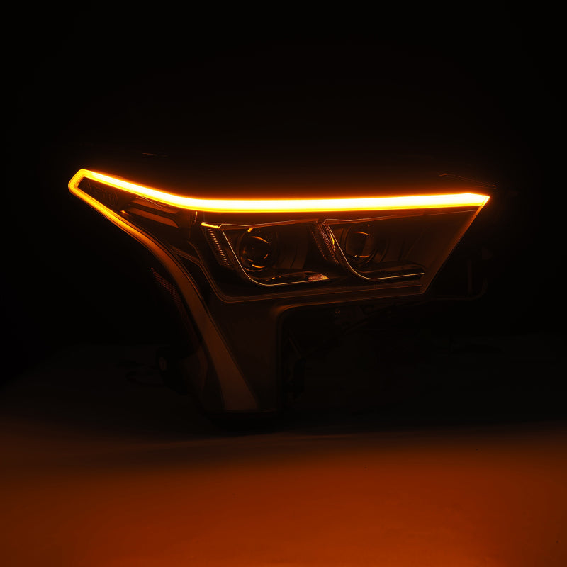 AlphaRex 22-23 Toyota Tundra LUXX-Series Headlights Black w/Amber DRL - Req 810029 OR 810030 - View 7