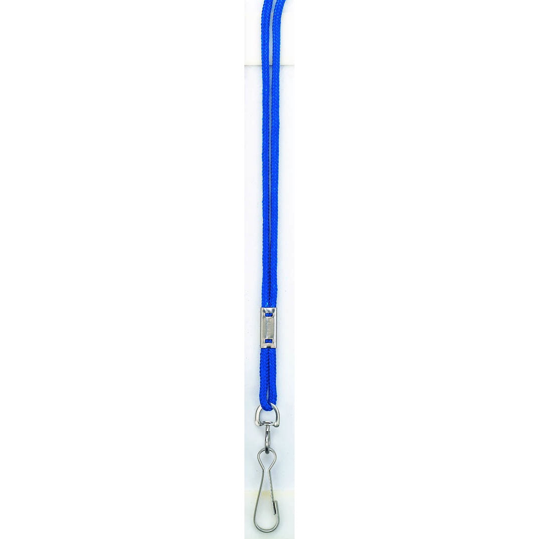 Martin Sports Woven Rayon Lanyards with Large Snap, Dozen in Royal - Front View