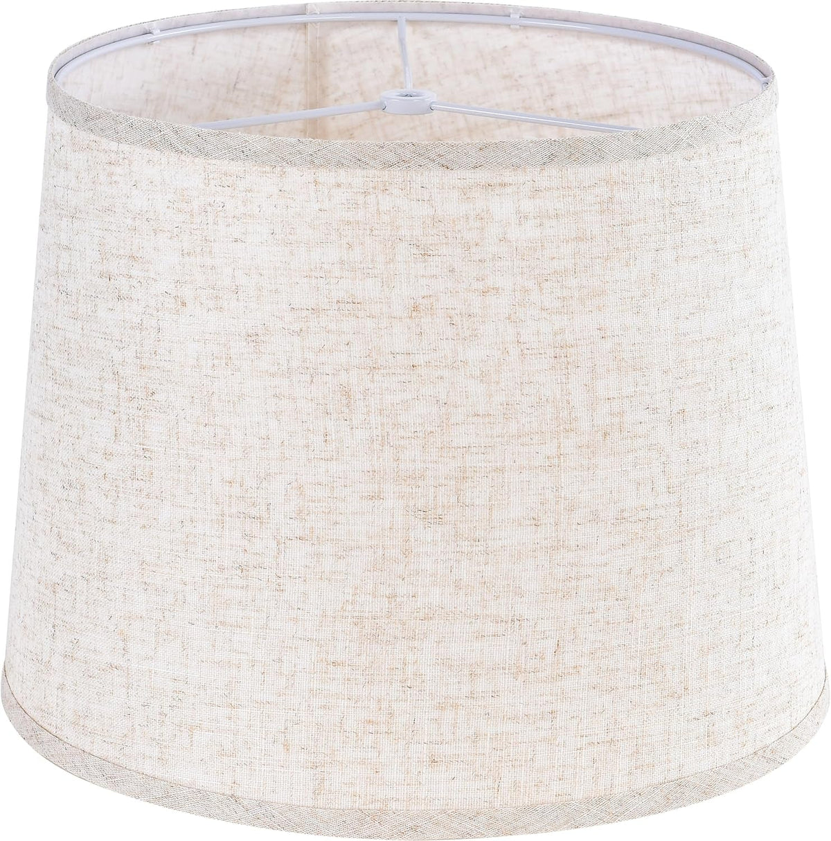 Drum Lampshade, Beige Oatmeal Linen, Spider Fitter, Multiple Sizes - View 14