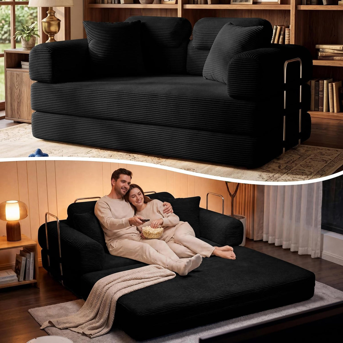 Convertible Loveseat Sofa Bed with Modular Layout - View 13