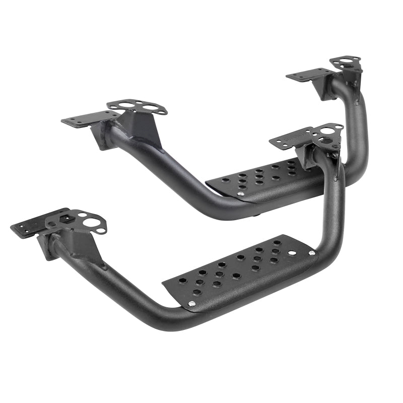 Go Rhino Dominator Extreme D6 SideSteps - Tex Blk - 4in Drop Down Steps (Pair) - View 3