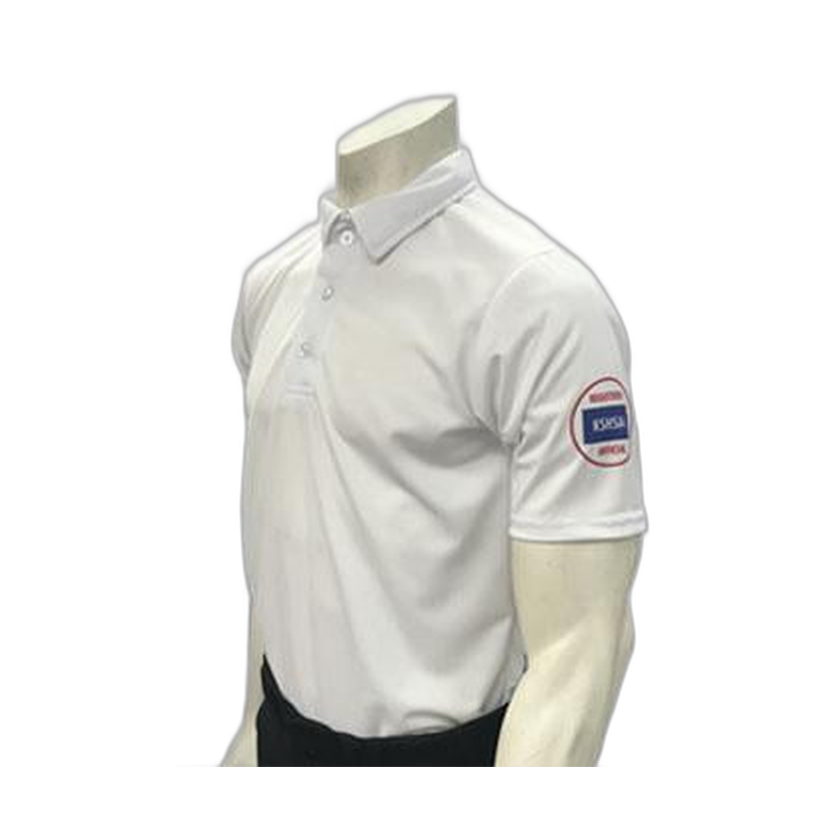 Smitty Kansas KSHSAA Logo Men's White Volleyball Shirts in No Flag