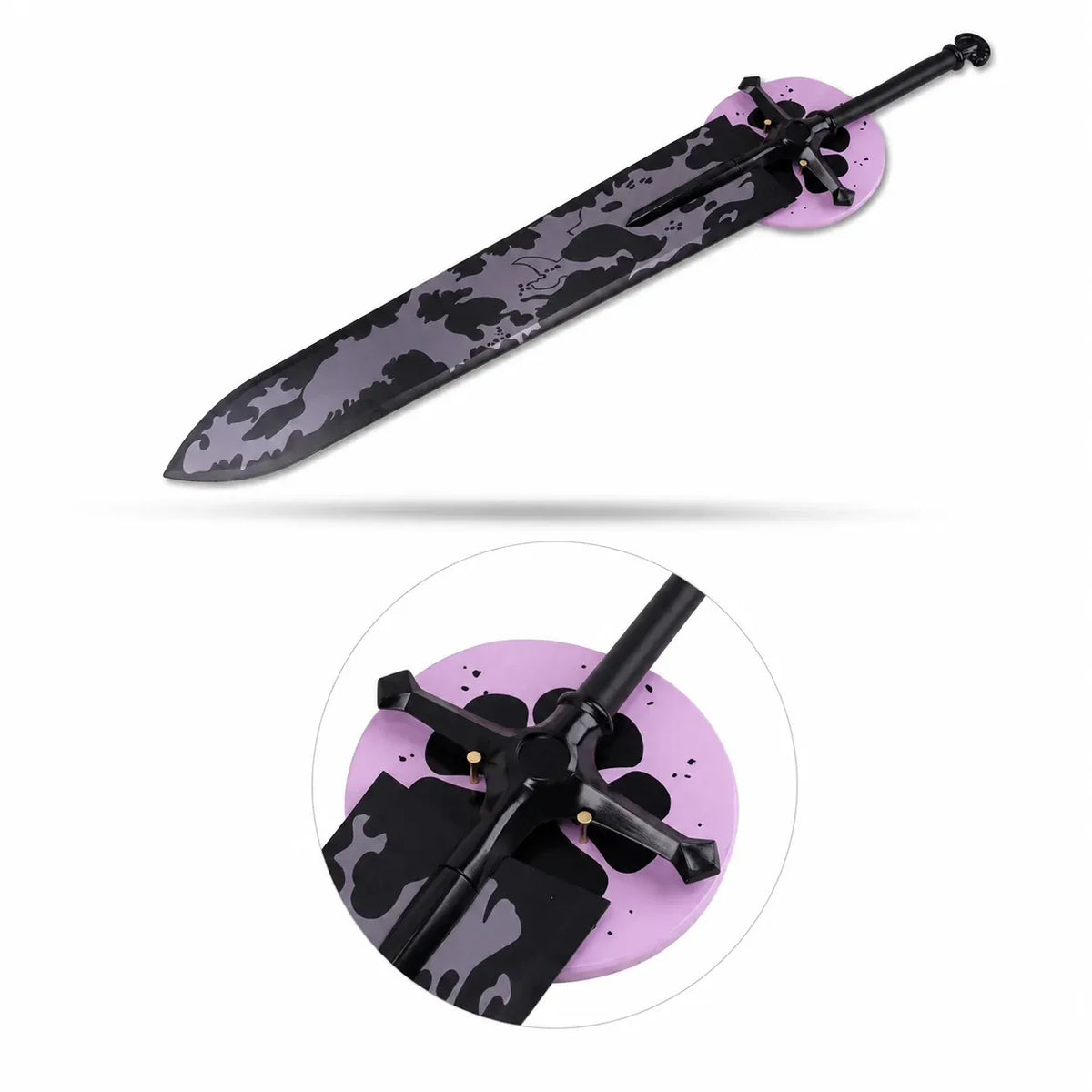 Asta Demon Slayer Sword – Black Clover Collectible with Wall Display
