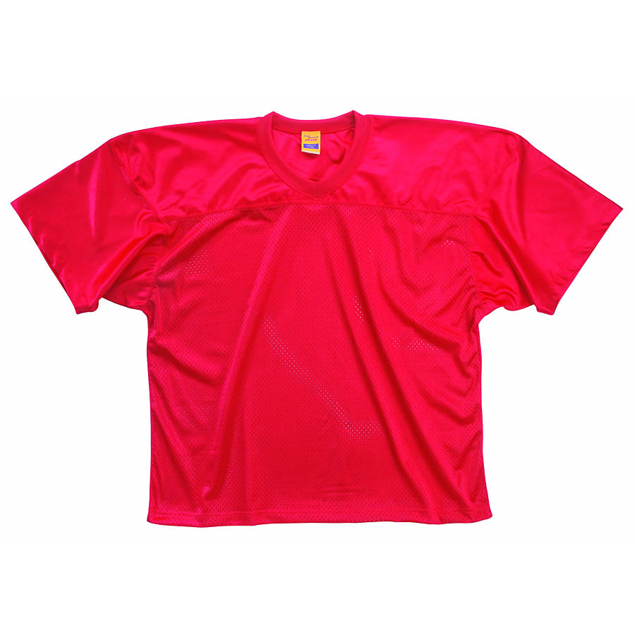 Martin Sports Football Jersey, Tricot Mesh with Dazzle Cowl in Red Adult 2XL - Front View